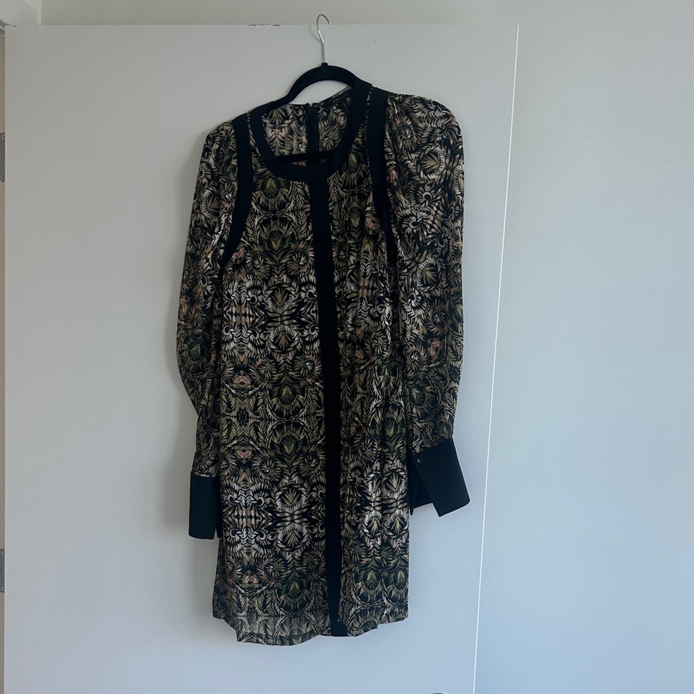 Black and Gold Patterned Dress